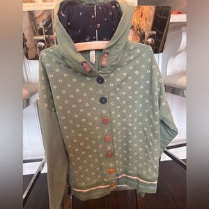 Matilda Jane Navy and green and Patterned Top